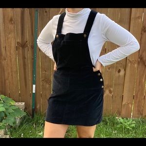 Brave Soul Navy Alexa Overall Dress in Corduroy